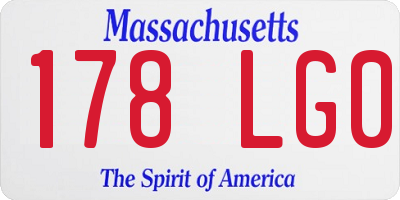 MA license plate 178LG0