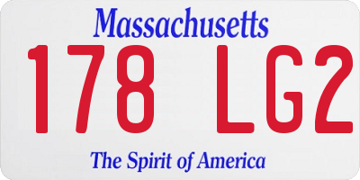 MA license plate 178LG2