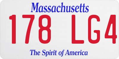 MA license plate 178LG4