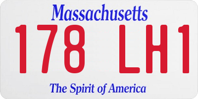 MA license plate 178LH1