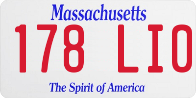 MA license plate 178LI0