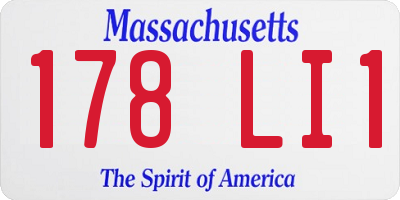 MA license plate 178LI1