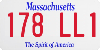 MA license plate 178LL1