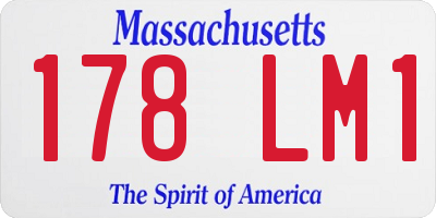 MA license plate 178LM1