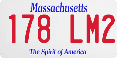 MA license plate 178LM2