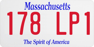 MA license plate 178LP1