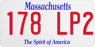 MA license plate 178LP2