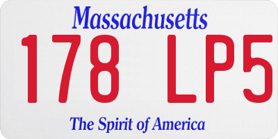 MA license plate 178LP5