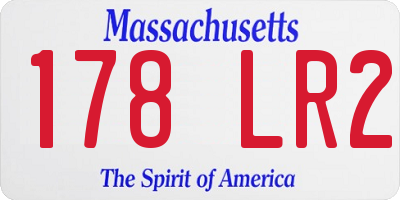 MA license plate 178LR2