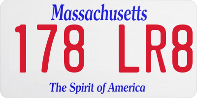 MA license plate 178LR8
