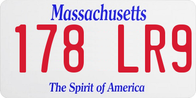 MA license plate 178LR9