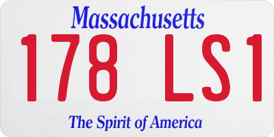 MA license plate 178LS1