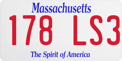 MA license plate 178LS3