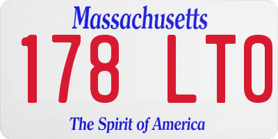 MA license plate 178LT0