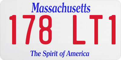 MA license plate 178LT1