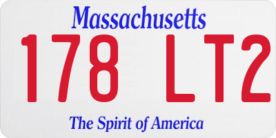 MA license plate 178LT2
