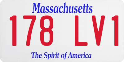 MA license plate 178LV1
