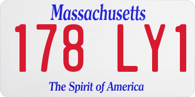 MA license plate 178LY1