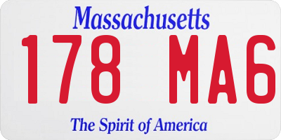 MA license plate 178MA6