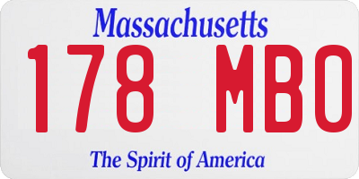 MA license plate 178MB0