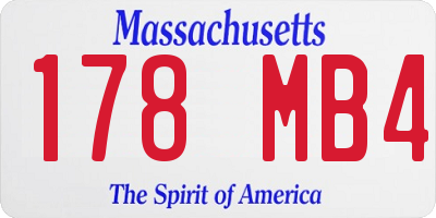 MA license plate 178MB4
