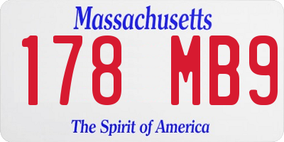 MA license plate 178MB9