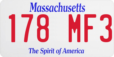 MA license plate 178MF3