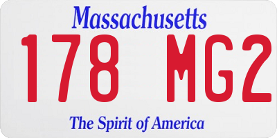 MA license plate 178MG2