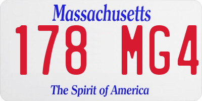 MA license plate 178MG4