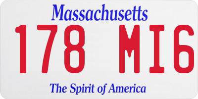 MA license plate 178MI6