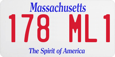 MA license plate 178ML1