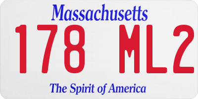 MA license plate 178ML2