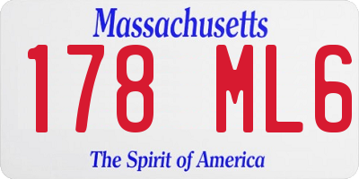 MA license plate 178ML6