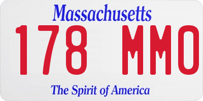 MA license plate 178MM0