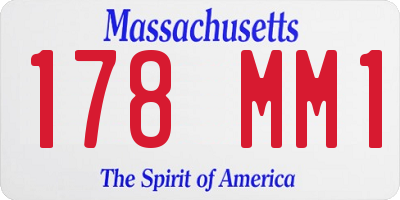 MA license plate 178MM1