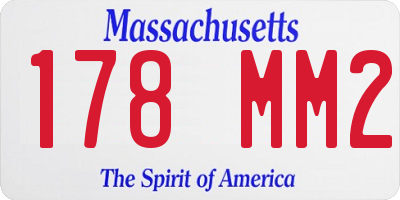 MA license plate 178MM2