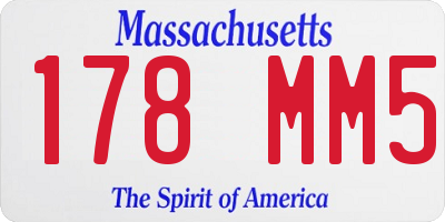 MA license plate 178MM5