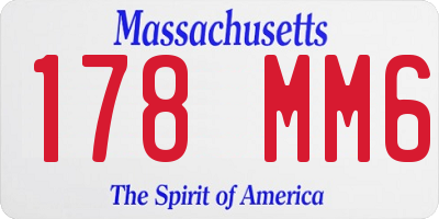 MA license plate 178MM6
