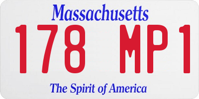 MA license plate 178MP1
