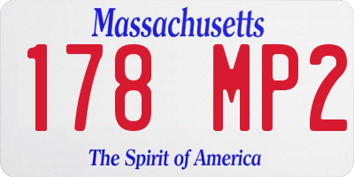 MA license plate 178MP2
