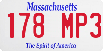 MA license plate 178MP3