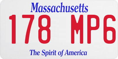 MA license plate 178MP6