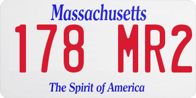 MA license plate 178MR2