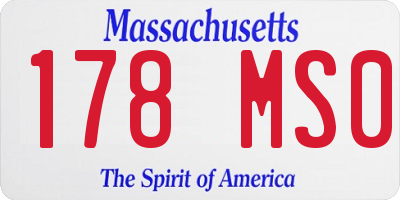 MA license plate 178MS0