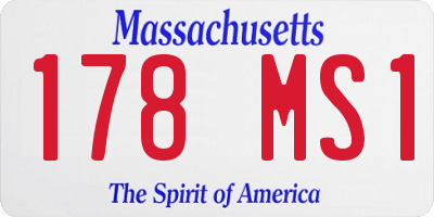 MA license plate 178MS1