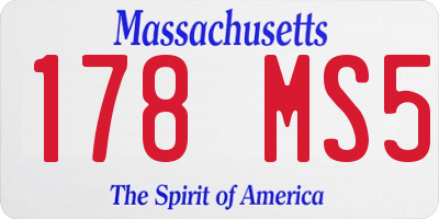 MA license plate 178MS5