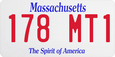 MA license plate 178MT1