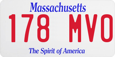 MA license plate 178MV0