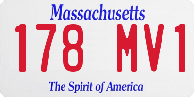 MA license plate 178MV1