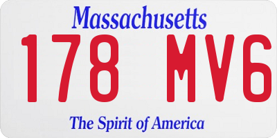 MA license plate 178MV6